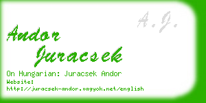 andor juracsek business card